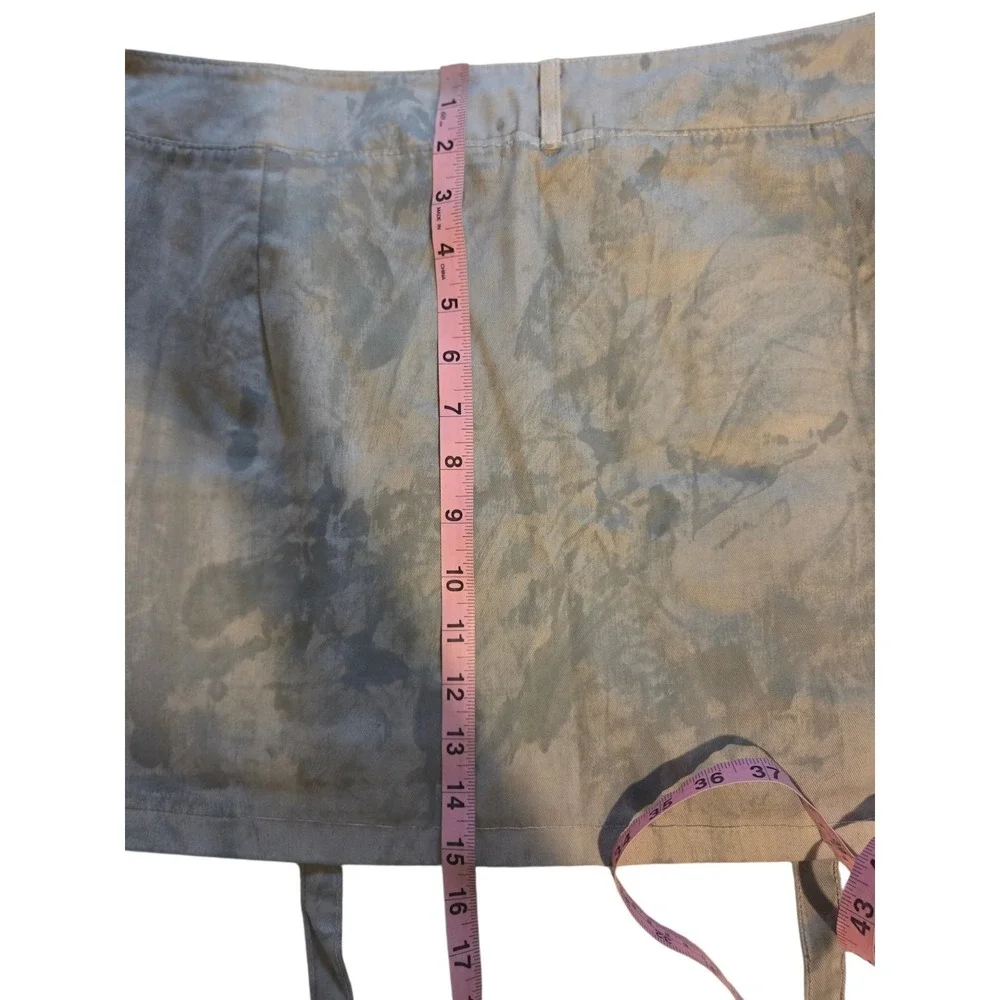 Green Vintage Wash Cargo Micro Mini‎ Utility Skirt 14 NWT 34